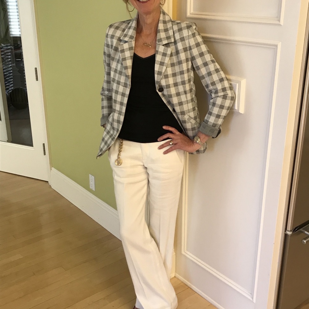 cabi Angel Trouser, linen blend lined, NWOT
